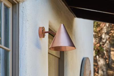  Hans Agne Jakobsson Hans Agne Jakobsson Tratten Raw Copper Outdoor Sconce