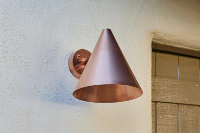  Hans Agne Jakobsson Hans Agne Jakobsson Tratten Raw Copper Outdoor Sconce