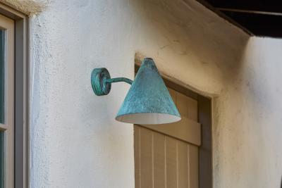  Hans Agne Jakobsson Hans Agne Jakobsson Tratten Verdigris Patinated Outdoor Sconce