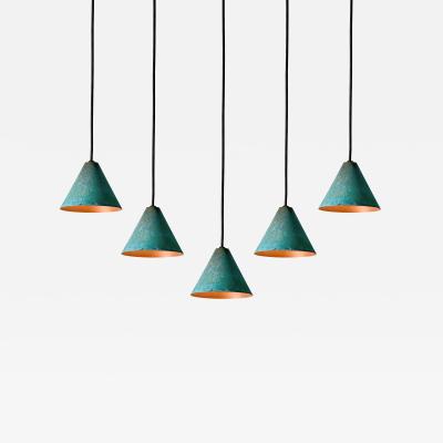  Hans Agne Jakobsson Hans Agne Jakobsson Verdigris Patinated Mini Tratten Outdoor Pendant