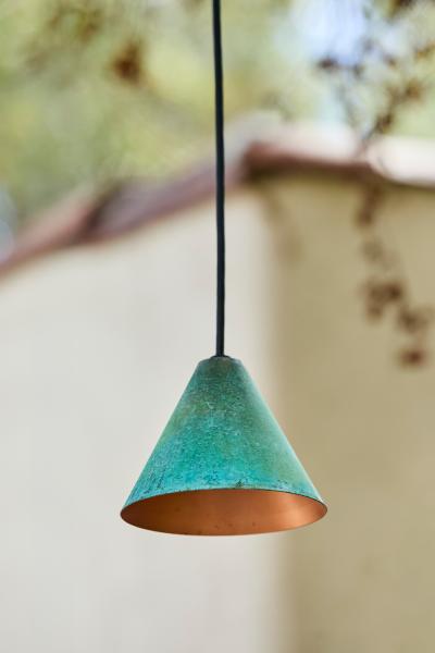  Hans Agne Jakobsson Hans Agne Jakobsson Verdigris Patinated Tratten Outdoor Pendant