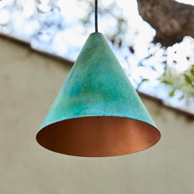  Hans Agne Jakobsson Hans Agne Jakobsson Verdigris Patinated Tratten Outdoor Pendant