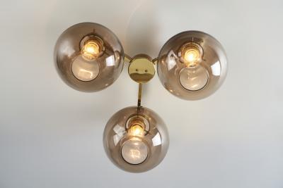  Hans Agne Jakobsson Pair of Hans Agne Jakobsson Pastoral 376 3 Ceiling Lights Sweden 1960s