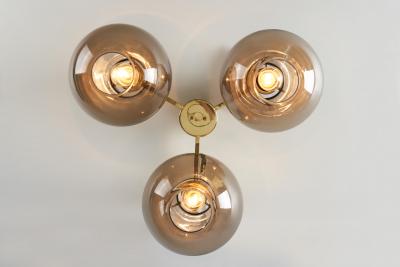  Hans Agne Jakobsson Pair of Hans Agne Jakobsson Pastoral 376 3 Ceiling Lights Sweden 1960s