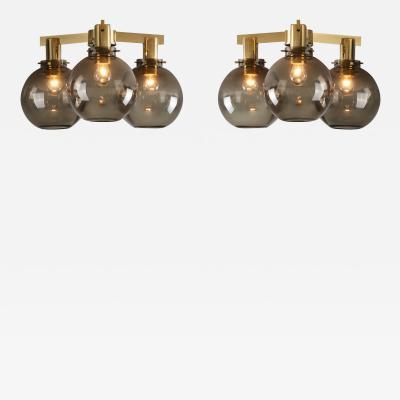  Hans Agne Jakobsson Pair of Hans Agne Jakobsson Pastoral 376 3 Ceiling Lights Sweden 1960s