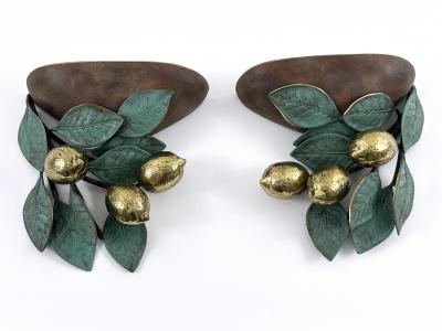  Hans M ller Set of Two Rare Amazing Mid Century Brass Lemon Sconces by Hans M ller 1970s