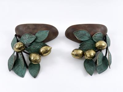  Hans M ller Set of Two Rare Amazing Mid Century Brass Lemon Sconces by Hans M ller 1970s