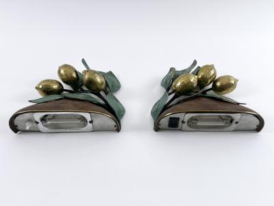  Hans M ller Set of Two Rare Amazing Mid Century Brass Lemon Sconces by Hans M ller 1970s