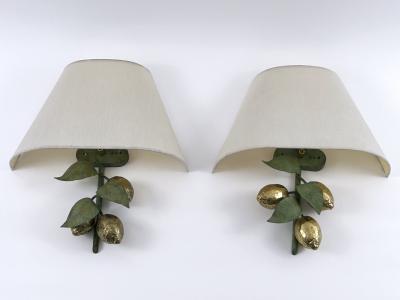  Hans M ller Set of Two Rare Large Mid Century Brass Lemon Sconces by Hans M ller 1970s
