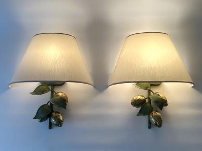  Hans M ller Set of Two Rare Large Mid Century Brass Lemon Sconces by Hans M ller 1970s