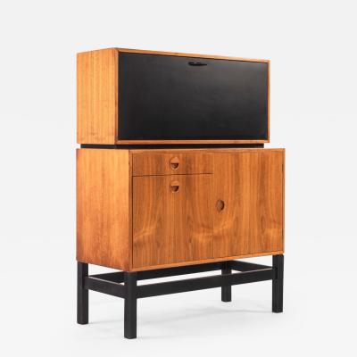  Hansen Guldborg Danish Modern Custom Bar Cabinet Secretary Desk by H G Furniture 1960s