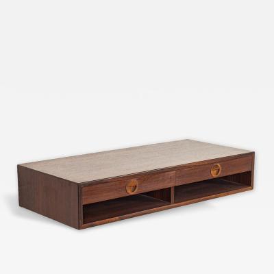  Hansen Guldborg VINTAGE MID CENTURY DANISH MODERN WALL MOUNTED FLOATING SHELF IN ROSEWOOD 1960S