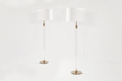  Hansen Lighting Co Glass Rod Floor Lamps by Hansen Lighting Co New York 1970s