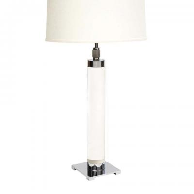  Hansen Lighting Co Hansen Lamp Acrylic Nickel Chrome Signed