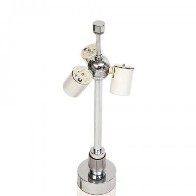  Hansen Lighting Co Hansen Lamp Acrylic Nickel Chrome Signed