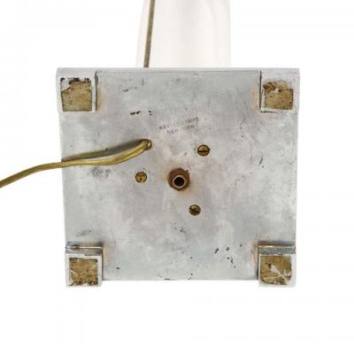  Hansen Lighting Co Hansen Lamp Acrylic Nickel Chrome Signed