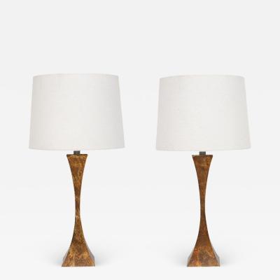  Hansen Lighting Co Hansen New York Gilt Metal Table Lamps