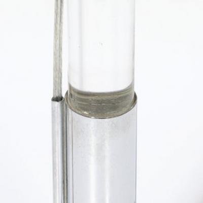  Hansen Lighting Co Mid Century Modernist Floor Lamp in Lucite Polished Nickel by Hansen