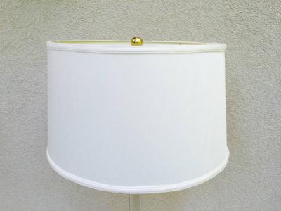  Hansen Lighting Pair of Hansen NY Glass Rod and Brass Standing Lamps
