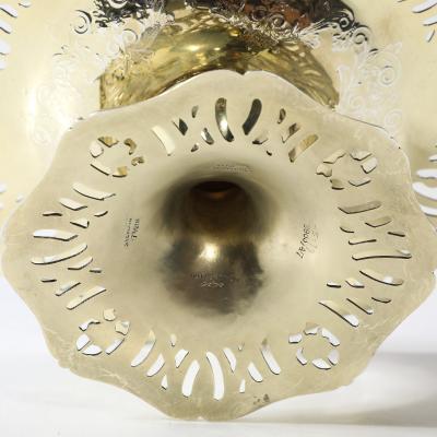  Hardy Hayes Aesthetic Movement Sterling Silver Gold Washed Taza signed Hardy Hayes Co 