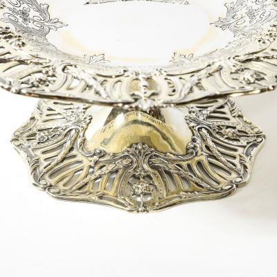  Hardy Hayes Aesthetic Movement Sterling Silver Gold Washed Taza signed Hardy Hayes Co 