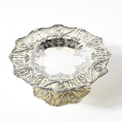  Hardy Hayes Aesthetic Movement Sterling Silver Gold Washed Taza signed Hardy Hayes Co 