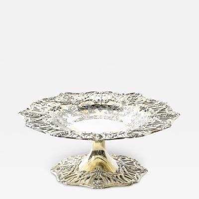  Hardy Hayes Aesthetic Movement Sterling Silver Gold Washed Taza signed Hardy Hayes Co 