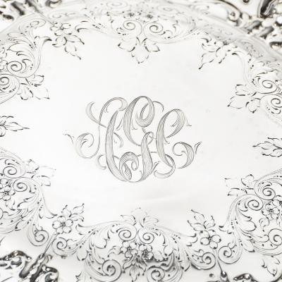 Hardy Hayes Pair of Aesthetic Movement Sterling Silver Tazas signed Hardy Hayes Co 