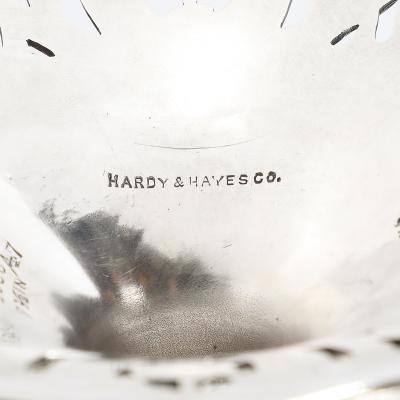  Hardy Hayes Pair of Aesthetic Movement Sterling Silver Tazas signed Hardy Hayes Co 