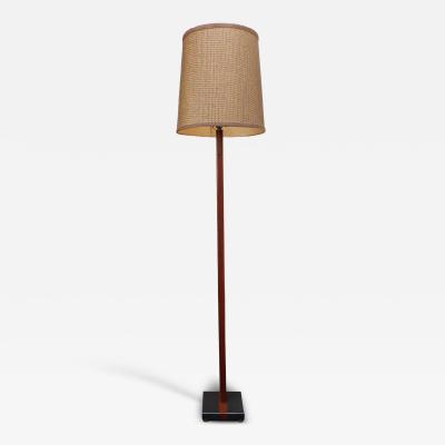  Harpswell House Vintage Slate and Teakwood Studio Craft Floor Lamp by Harspwell House