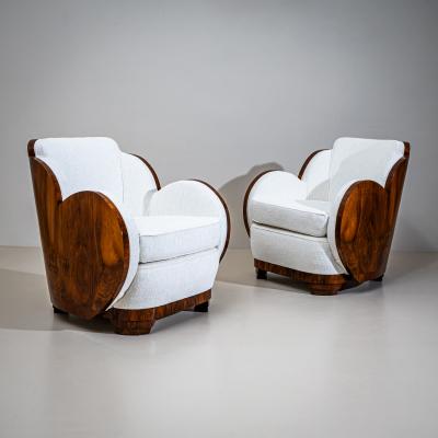  Harry Lou Epstein Furniture Co Pair of Cloud Lounge Chairs by Harry and Lou Epstein United Kingdom 1920s