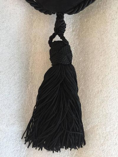  Harry Winston Rare Black and Red Suede Leather Trim Purse Pocketbook