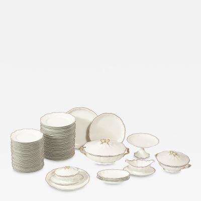  Haviland Co Antique Haviland for Limoges Porcelain Dinner Set for 24 Floral Spray Pattern
