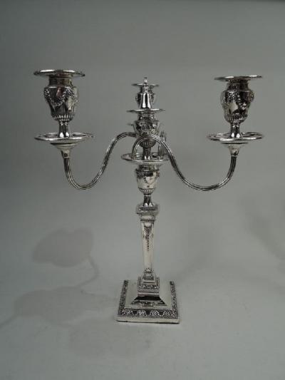  Hawksworth Set of 4 English Victorian Classical Candlesticks by Hawksworth Eyre