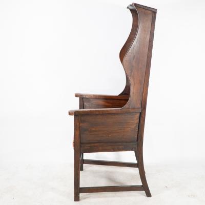 Heal s Heals Heal Son Ltd Heals of London Attri a Tall Arts Crafts Oak Wing Back or Porters Armchair