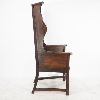 Heal s Heals Heal Son Ltd Heals of London Attri a Tall Arts Crafts Oak Wing Back or Porters Armchair