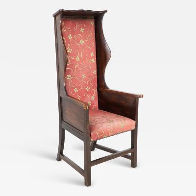  Heal s Heals Heal Son Ltd Heals of London Attri a Tall Arts Crafts Oak Wing Back or Porters Armchair