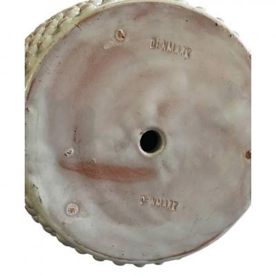 Hegnetslund Keramik Hegnetslund Lamp Ceramic White Textured Relief Signed