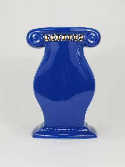  Heide Warlamis Heide Warlamis Postmodern Memphis Design Large Vase Vienna Collection 1980s