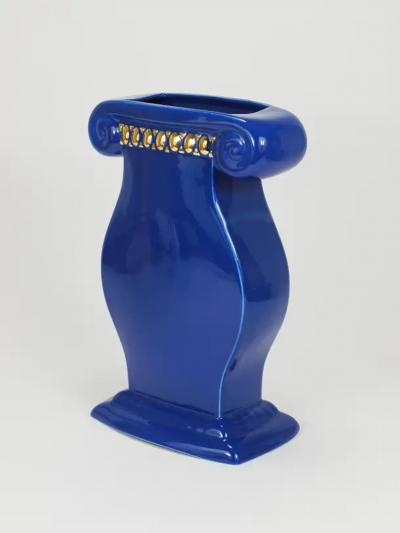  Heide Warlamis Heide Warlamis Postmodern Memphis Design Large Vase Vienna Collection 1980s