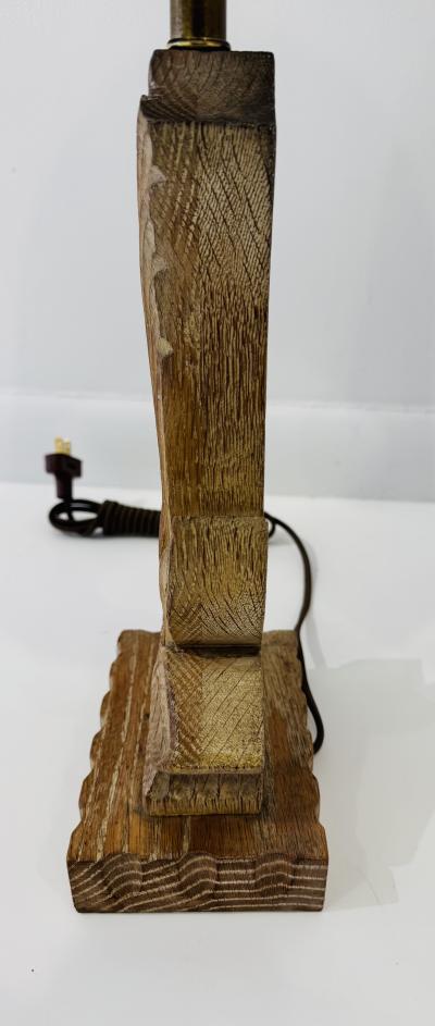  Heifetz Pair of 1940s Art Deco Carved Wood Heifetz Table Lamps