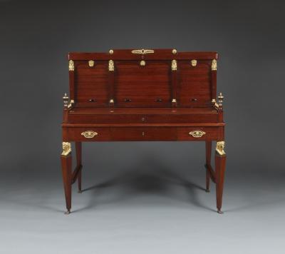  Heinrich Gantenbrink THE ROMANOV BUREAU AN IMPERIAL MAHOGANY GILT AND PATINATED BRONZE MOUNTED