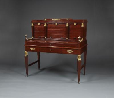 Heinrich Gantenbrink THE ROMANOV BUREAU AN IMPERIAL MAHOGANY GILT AND PATINATED BRONZE MOUNTED