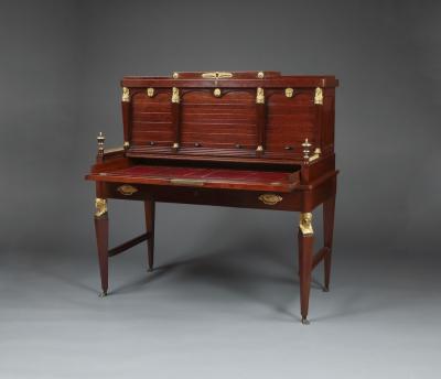  Heinrich Gantenbrink THE ROMANOV BUREAU AN IMPERIAL MAHOGANY GILT AND PATINATED BRONZE MOUNTED