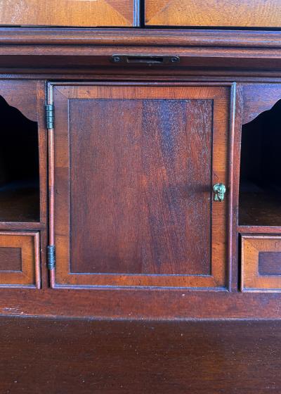  Hekman Furniture Company George III or Hepplewhite Style Mahogany Secretary Bookcase with Arch Pediment