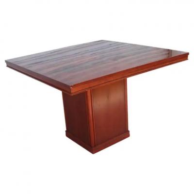 Helikon 42 ICF Helikon Pedestal Base Table w Flame Mahogany Top