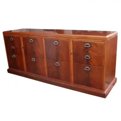  Helikon 42 ICF Helikon Pedestal Base Table w Flame Mahogany Top