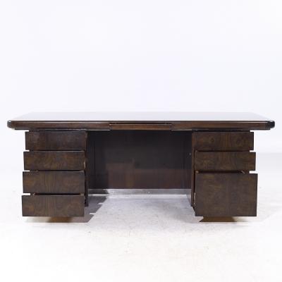  Helikon Helikon Mid Century Burlwood Executive Desk