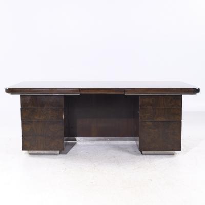  Helikon Helikon Mid Century Burlwood Executive Desk