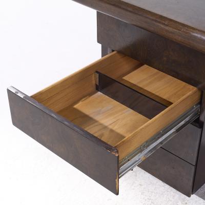  Helikon Helikon Mid Century Burlwood Executive Desk